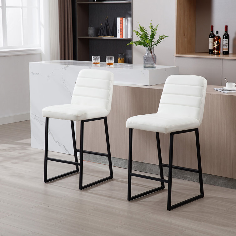 Hokku Designs Low Bar Stools Set Of 2 Bar Chairs For Living Room Party